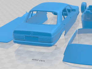 Mercedes Benz W123 Sedan 1975 Printable Car 3D Print Model