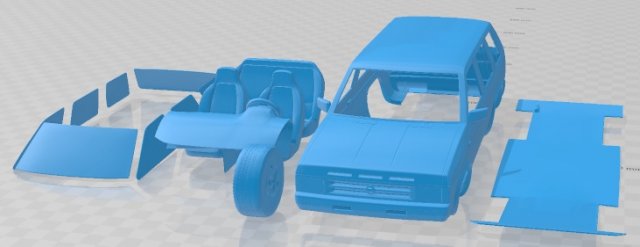 Nissan Terrano I 1993 Printable Car Modello di stampa 3D .c4d .max .obj .3ds .fbx .stl .blend 