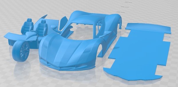Aspark Owl 2020 Printable Car 3D-printmodel .c4d .max .obj .3ds .fbx .stl .blend 