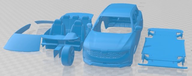 Qoros 7 2021 Printable Car 3D Druckmodell .c4d .max .obj .3ds .fbx .stl .blend