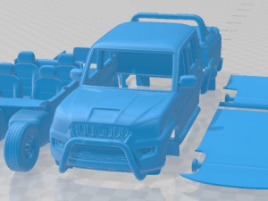 Mahindra Pik Up Double Cab Karoo 2022 Printable Car 3D Print Model