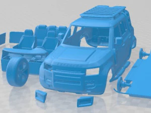 लैंड रोवर डिफेंडर एक्सप्लोरर पैक प्रिंट करने योग्य कार 3D प्रिंट मॉडल