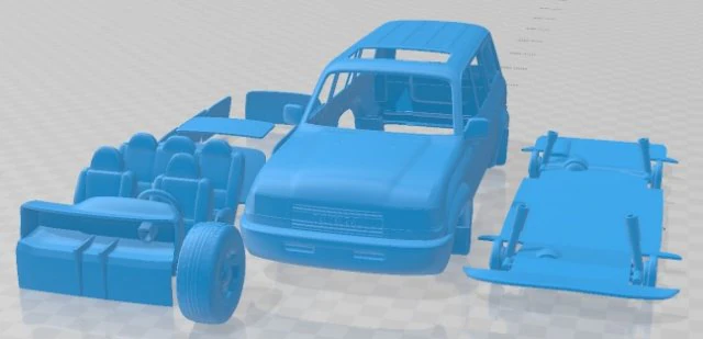 Toyota Land Cruiser J80 1995 Printable Car 3D Print Model .c4d .max .obj .3ds .fbx .stl .blend 