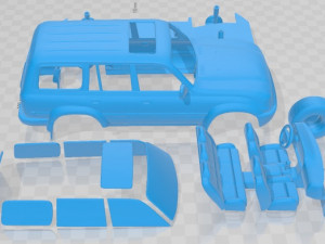 Toyota Land Cruiser J80 1995 Printable Car Modelo de impresión 3D