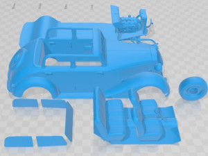 Mercedes Benz 170V 1936 Printable Car Modelo de Impressão 3D