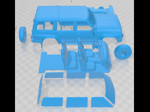 Nissan Patrol Y60 5 Doors 1987 Printable Car Modello di stampa 3D