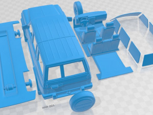 Nissan Patrol Y60 5 Doors 1987 Printable Car Modello di stampa 3D