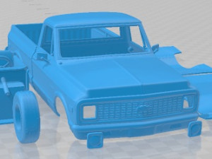 Chevrolet C10 Cheyenne Pickup 1971 Printable Car 3D Принт Модель