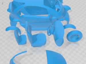 Renault Twizy ZE Printable Car Model Cetak 3D