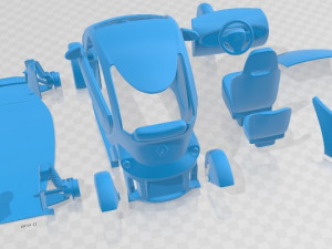 Renault Twizy ZE Printable Car Model Cetak 3D