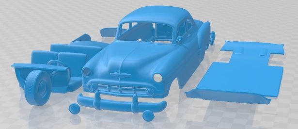 Chevrolet 210 Club Coupe 1953 Printable Car 3Dプリントモデル .c4d .max .obj .3ds .fbx .stl .blend 