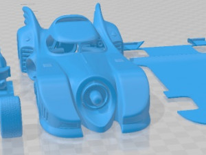 Batmobile 1989 Jet Car Printable 3D प्रिंट मॉडल