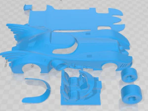 Batmobile 1989 Jet Car Printable 3D Print Model