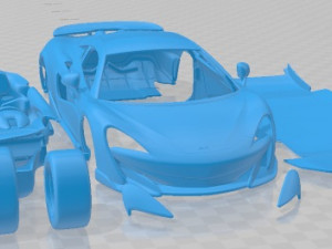 Mclaren 600 LT 2019 Printable Car Modello di stampa 3D