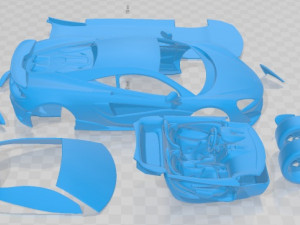 Mclaren 600 LT 2019 Printable Car Modello di stampa 3D