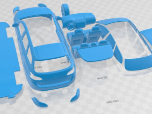 Peugeot 308 SW 2019 Printable Car 3D-printmodel