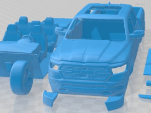 Dodge Ram Laramie 2019 Printable Car 3Dプリントモデル