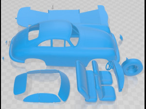 Porsche 356 Coupe 1948 Printable Car 3D 프린트 모델