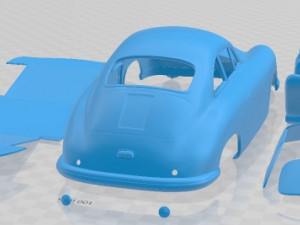 Porsche 356 Coupe 1948 Printable Car 3D 프린트 모델