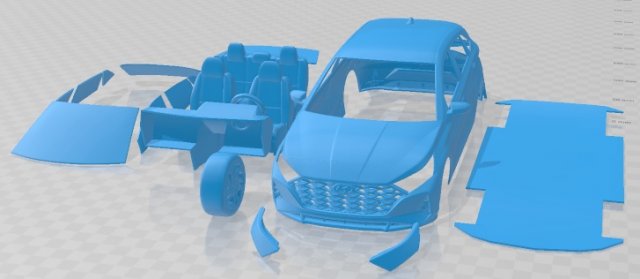 Hyundai I20 2021 Printable Car Model do druku 3D .c4d .max .obj .3ds .fbx .stl .blend 