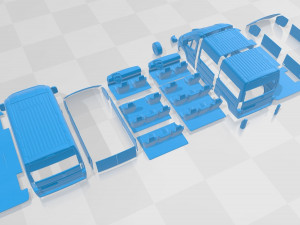 Peugeot Boxer Window Van L2H2 2010 Printable 3Dプリントモデル