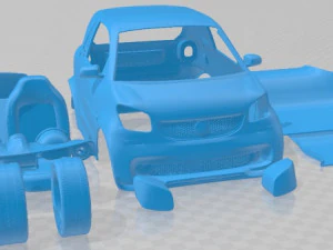 Smart Fortwo Brabus Printable Car 3D Print Model