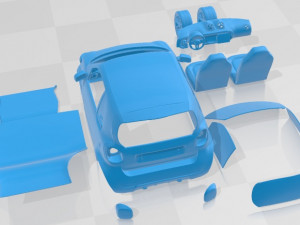 Smart Fortwo Brabus Printable Car 3D प्रिंट मॉडल