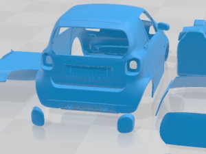 Smart Fortwo Brabus Printable Car 3D प्रिंट मॉडल