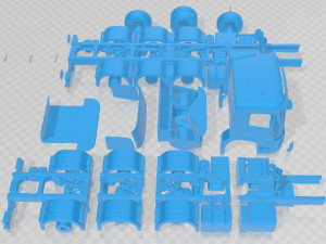 Volvo FMX Day Cab Chassis Truck 4 axle 2020 Printable 3Dプリントモデル
