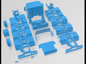 Volvo FMX Day Cab Chassis Truck 4 axle 2020 Printable 3Dプリントモデル