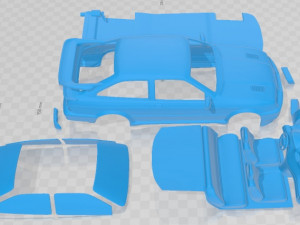 Sierra Cosworth RS500 1986 Printable Car Modèles 3D en vedette