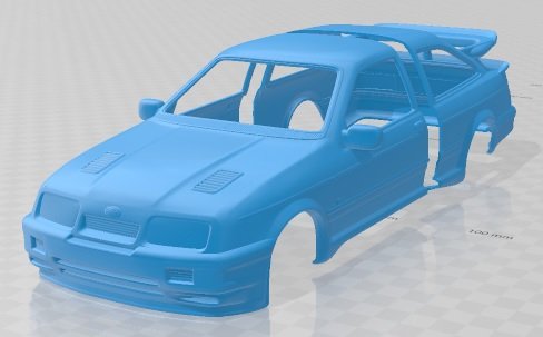 Sierra Cosworth RS500 1986 Printable Body Car 3D Baskı Modeli .c4d .max .obj .3ds .fbx .stl .blend 
