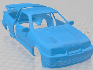 Sierra Cosworth RS500 1986 Printable Body Car 3D Baskı Modeli