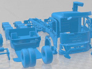 Volvo FMX Day Cab Chassis Truck 4 assi 2020 Stampabile Modello di stampa 3D