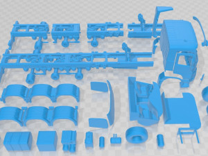 Volvo FMX Day Cab Chassis Truck 4 assi 2020 Stampabile Modello di stampa 3D