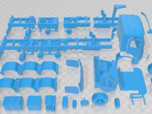 Volvo FMX Day Cab Chassis Truck 4 axle 2020 Printable 3D Print Model