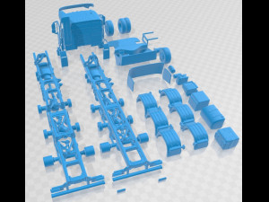 Volvo FMX Day Cab Chassis Truck 4 assi 2020 Stampabile Modello di stampa 3D
