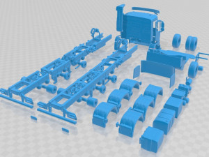 Volvo FMX Day Cab Chassis Truck 4 assi 2020 Stampabile Modello di stampa 3D