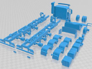 Volvo FMX Day Cab Chassis Truck 4 axle 2020 Printable 3D Print Model