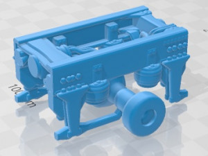 Volvo FMX Day Cab Chassis Truck 4 assi 2020 Stampabile Modello di stampa 3D