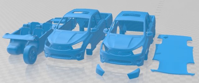 SsangYong Korando Sports New Actyon 2014 Printable Car Modelo de Impressão 3D .c4d .max .obj .3ds .fbx .stl .blend 
