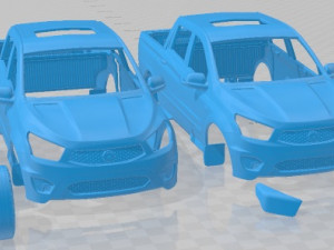 SsangYong Korando Sports New Actyon 2014 Printable Car Modelo de Impressão 3D