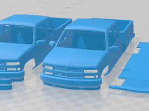 Chevrolet K 1500 Extended Cab 1988 Printable Car 3D Print Model