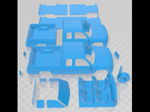 Chevrolet K 1500 Extended Cab 1988 Printable Car Modelo de impresión 3D