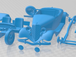 Roadster 1934 Printable Car Modelo de impresión 3D