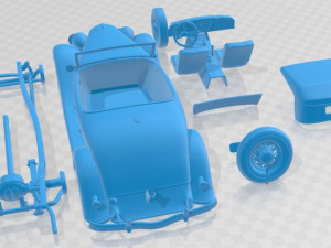 Roadster 1934 Printable Car Modelo de Impressão 3D