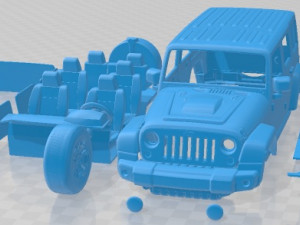 Jeep Wrangler Unlimited Rubicon X 2014 Printable Car 3D Print Model