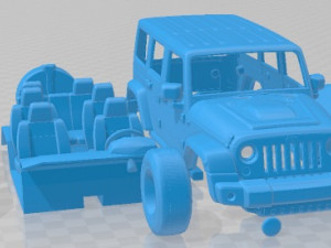Jeep Wrangler Unlimited Rubicon X 2014 Printable Car Modello di stampa 3D