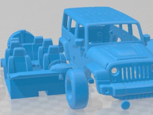 Jeep Wrangler Unlimited Rubicon X 2014 Printable Car 3D Print Model