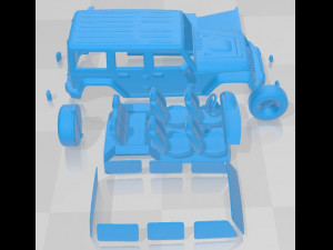 Jeep Wrangler Unlimited Rubicon X 2014 Printable Car Modello di stampa 3D